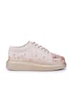 Shop_Anaar_Rose Gold Embellished Main Squeeze Sequin Scatter Sneakers _Online_at_Aza_Fashions