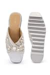 Shop_Anaar_Silver Embellished Reign Supreme Jewel Wedge Sandals _at_Aza_Fashions