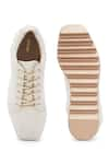 Anaar_Ivory Embellished Kulfi Couture Bead Wedge Sneakers _Online_at_Aza_Fashions