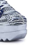 Buy_Anaar_Blue Embellished Triple Seven Stripe Embroidered Wedge Sneakers 