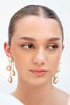 Anaash_Gold Plated Bead Cascade Studded Earrings _Online_at_Aza_Fashions