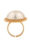 Shop_Anaash_Gold Plated Bead Embellished Ring _at_Aza_Fashions