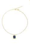 Buy_Zariin_Blue Lapis Lazuli Soul Soothe Embellished Pendant Necklace _Online_at_Aza_Fashions