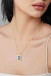 Shop_Zariin_Blue Lapis Lazuli Soul Soothe Embellished Pendant Necklace _Online_at_Aza_Fashions