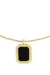 Zariin_Black Onyx Soul Soothe Embellished Pendant Necklace _Online_at_Aza_Fashions