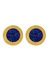 Zariin_Blue Lapis Lazuli Tranquil Life Stud Earrings _Online_at_Aza_Fashions