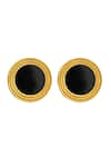 Buy_Zariin_Black Onyx Tranquil Life Stud Earrings _Online_at_Aza_Fashions