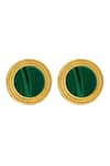 Buy_Zariin_Green Malachite Tranquil Life Stud Earrings _Online_at_Aza_Fashions