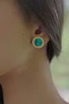 Buy_Zariin_Blue Turquoise Tranquil Life Stud Earrings _Online_at_Aza_Fashions