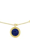 Zariin_Blue Lapis Lazuli Healing Touch Pendant Necklace _Online_at_Aza_Fashions