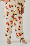 Buy_neetiandmudita_Ivory Crepe Printed Floral Collar Dunes Shirt With Pant _Online_at_Aza_Fashions