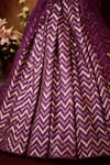 Buy_Shyam Narayan Prasad_Purple Brocade Embroidery Zardozi Chevron Phool Vine Woven Lehenga Set 