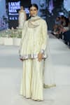 Buy_Payal Singhal_Beige Mukaish Silkmul Embellished Afreen Star Short Anarkali Sharara Set _at_Aza_Fashions