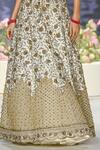 Payal Singhal_Ivory Georgette Aasma Floral Vine Zari Lehenga With Asymmetric Blouse _Online_at_Aza_Fashions