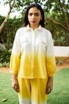 Buy_Purple Patch_Off White Handloom Embroidered Thread Collar Sun Flower Shirt With Pant 