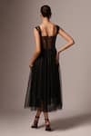 Shop_Emblaze_Black Tulle Solid Sweetheart Layered Tiered Corset Dress _at_Aza_Fashions