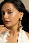 Buy_Joules By Radhika_Multi Color Pearls, Stones, Gota Patti Twilight Radiance Drop Earrings_at_Aza_Fashions