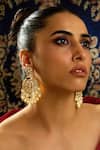 Joules by Radhika_Gold Plated Pearls, Diamonds Lunar Glow Polki Kundan Stone Studded Chaandbalis _Online_at_Aza_Fashions