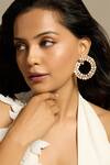 Buy Joules By Radhika White Diamonds, Stones Spiral Whirl Polki Stud Earrings at Aza Fashions Buy_Joules By Radhika_White Diamonds, Stones Spiral Whirl Polki Stud Earrings_at_Aza_Fashions