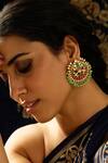 Buy_Joules by Radhika_Multi Color Stones, Pearls Regal Radiance Studs_at_Aza_Fashions