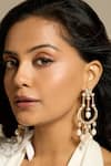 Buy_Joules by Radhika_White Pearl Embellished Earrings _at_Aza_Fashions