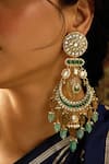 Shop_Joules by Radhika_Multi Color Stone Heritage Embellished Chandbali _at_Aza_Fashions