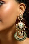 Shop_Joules by Radhika_Gold Plated Stone Embellished Earrings _at_Aza_Fashions