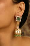 Shop_Joules by Radhika_Multi Color Stone Vibrant Cascade Bead Embellished Earrings _at_Aza_Fashions