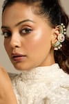 Buy_joules by radhika_Green Stone Embellished Ear Cuffs _at_Aza_Fashions