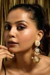 Buy_joules by radhika_Gold Plated Stone Studded Earrings _at_Aza_Fashions