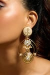 Shop_joules by radhika_Gold Plated Stone Studded Earrings _at_Aza_Fashions