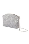 Shop_Boxwish By Bhumika_Grey Sequin Paisley Embroidered Bag _Online_at_Aza_Fashions