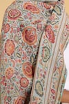 DUSALA_Multi Color Floral Anaiya Cashmere Fine Wool Stole _Online_at_Aza_Fashions