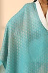 Buy_DUSALA_Blue Triangle Freya Cashmere Fine Wool Jaal Stole _Online_at_Aza_Fashions