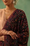 DUSALA_Multi Color Floral Nish Cashmere Shawl _Online_at_Aza_Fashions