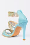 Buy_HOUSE OF PRISCA_Blue Bead Jodhpur Embroidered Heels _Online_at_Aza_Fashions