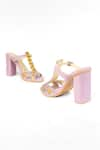 Buy_House of Prisca_Purple Crystal New Delhi Embellished Heels _Online_at_Aza_Fashions