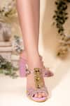 Buy_House of Prisca_Purple Crystal New Delhi Embellished Heels 