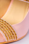 Shop_House of Prisca_Pink Crystal Jaipur Studded Heels _Online_at_Aza_Fashions