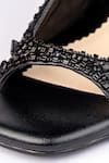 Shop_House of Prisca_Black Cutdana Kolkatta Bead Embroidered Heels _Online_at_Aza_Fashions