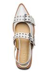 Shop_Dang Shoes_Off White Eyelets Juliana Embellished Leather Ballerina Flats _at_Aza_Fashions