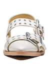 Buy_Dang Shoes_Off White Eyelets Juliana Embellished Leather Ballerina Flats _Online_at_Aza_Fashions