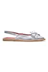 Buy_Dang Shoes_Silver Stone Juliana Bow Embellished Ballerina Flats _Online_at_Aza_Fashions