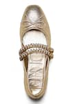 Shop_Dang Shoes_Gold Stone Sylvie Double Strap Metallic Ballerina Flats _at_Aza_Fashions