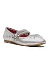 Buy_Dang Shoes_Silver Stone Sylvie Metallic Double Strap Ballerina Flats _at_Aza_Fashions