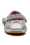 Dang Shoes_Silver Stone Sylvie Metallic Double Strap Ballerina Flats _Online_at_Aza_Fashions