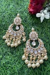 Shop_Studio6 Jewels_Gold Plated Kundan Embellished Chandbalis _at_Aza_Fashions