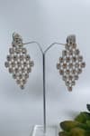 Buy_Studio6 Jewels_Orange Zirconia Geometric Shaped Earrings _at_Aza_Fashions