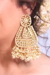 Buy_Studio6 Jewels_Gold Plated Kundan Pearl Embellished Earrings _at_Aza_Fashions