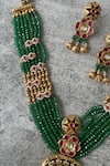 Studio6 Jewels_Multi Color Stone Studded Bead Layered Temple Necklace Set _Online_at_Aza_Fashions